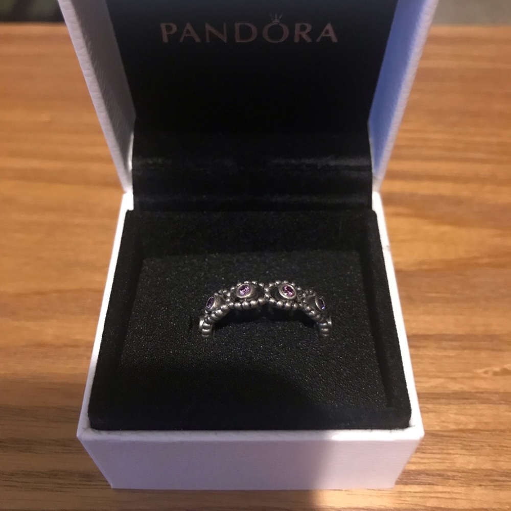 Pandora Amethyst Stackable Ring - image 2